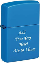 Load image into Gallery viewer, Zippo Lighter- Personalized Engrave Unique Colored Sky Blue Matte 48628
