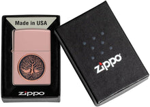 Load image into Gallery viewer, Zippo Lighter- Personalized Message Engrave for Tree of Life Emblem #49638
