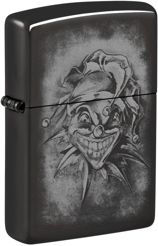 Zippo Lighter - Customized Message Joker, Photo Image - High Polish Black 48914