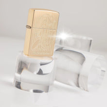 Load image into Gallery viewer, Zippo Lighter - Customized Message Brass High Polish Brass Pocket Lighter 46568
