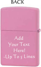 Load image into Gallery viewer, Zippo Lighter- Personalized Engrave on Heart Design Pink Matte #Z548
