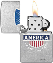 Load image into Gallery viewer, Zippo Lighter -Custom Message Engrave for Buck Wear America Street Chrome 48938
