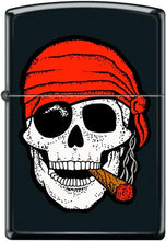Load image into Gallery viewer, Zippo Lighter- Personalized Engrave Skull with Cigar Black Matte #Z5489
