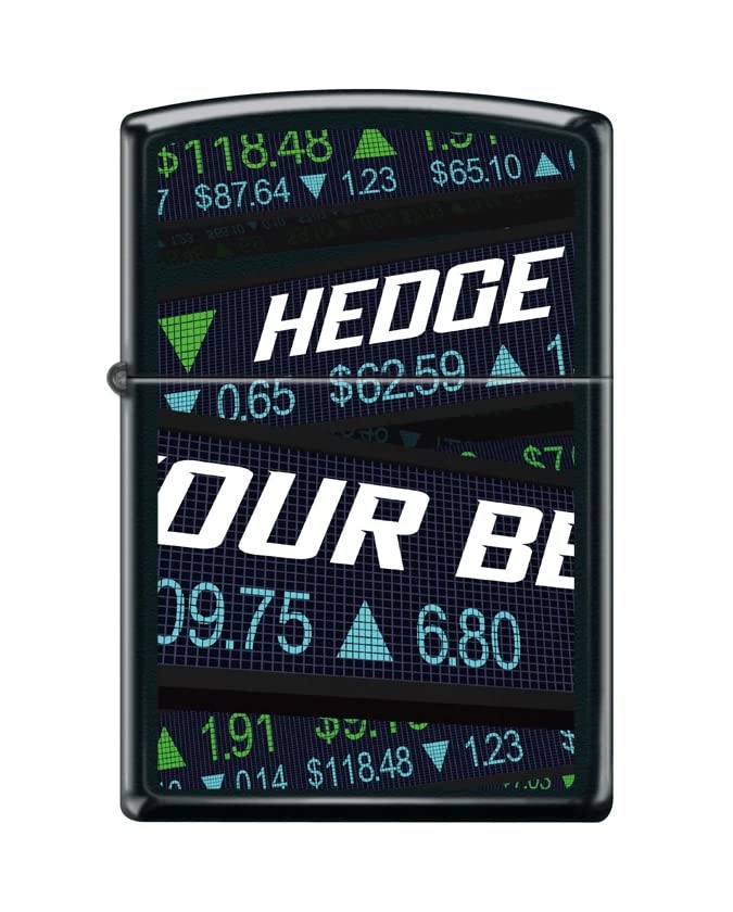 Zippo Lighter-Stock Market Struggle Black Matte Windproof Lighter #Z5455