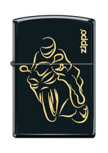 Load image into Gallery viewer, Zippo Lighter- Bike Motorcycle Racing Black Matte Windproof Lighter #Z5291
