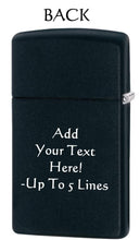 Load image into Gallery viewer, Zippo Lighter - Personalized Customize Message Engrave on Slim Size Windproof Lighter (Red Line #1618ZB)
