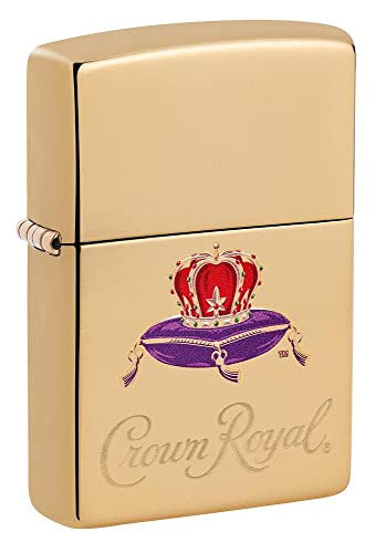Zippo Lighter- Personalized Message Engrave for Crown Royal Polish Brass #49657