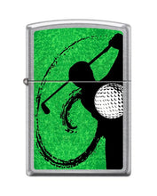 Load image into Gallery viewer, Zippo Lighter-Personalized Custom Message Engraved on Backside Golf Swing Street Chrome Windproof Lighter #Z5385
