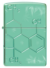 Load image into Gallery viewer, Zippo Lighter - Custom Engraved with Your Message for Cannabis Compound Design Armor High Polish Green Pocket Lighter 46313
