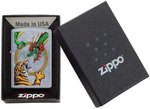 Load image into Gallery viewer, Zippo Chinese Dragon Street Chrome Design Pocket Lighter
