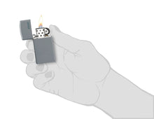 Load image into Gallery viewer, Zippo Lighter - Personalized Customize Message Engrave on Slim Size Windproof Lighter (Grey #49527ZL)
