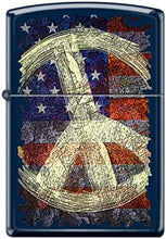 Load image into Gallery viewer, Zippo Lighter- Personalized for US Patriotic Peace Symbols American Flag Z5173
