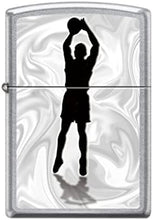 Load image into Gallery viewer, Zippo Lighter- Personalized Engrave for Basketball Player Shadow #Z5267
