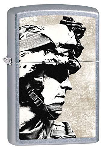 Zippo Lighter- Personalized Engrave for U.S. Army Military Soldier in Full Gear