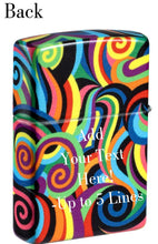 Load image into Gallery viewer, Zippo Customized Message on Rick Rietveld Glowing Swirls Glow in The Dark 46491
