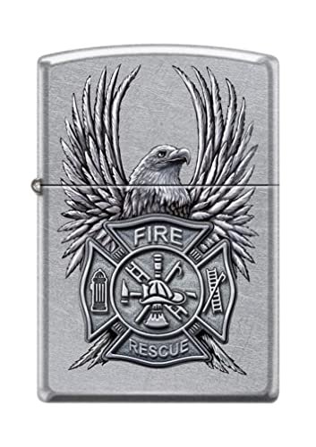 Zippo Lighter- Personalized Engrave for Fire Rescue Eagle Firefighter #Z5158