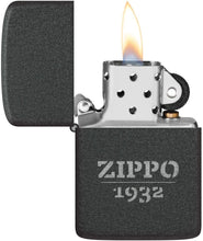 Load image into Gallery viewer, Zippo Lighter - Customized Message on 1941 Replica Black Crackle® Pocket 46567
