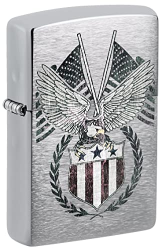 Zippo Lighter- Personalized Engrave Americana Eagle Prey Flag Patriotic #Z5055
