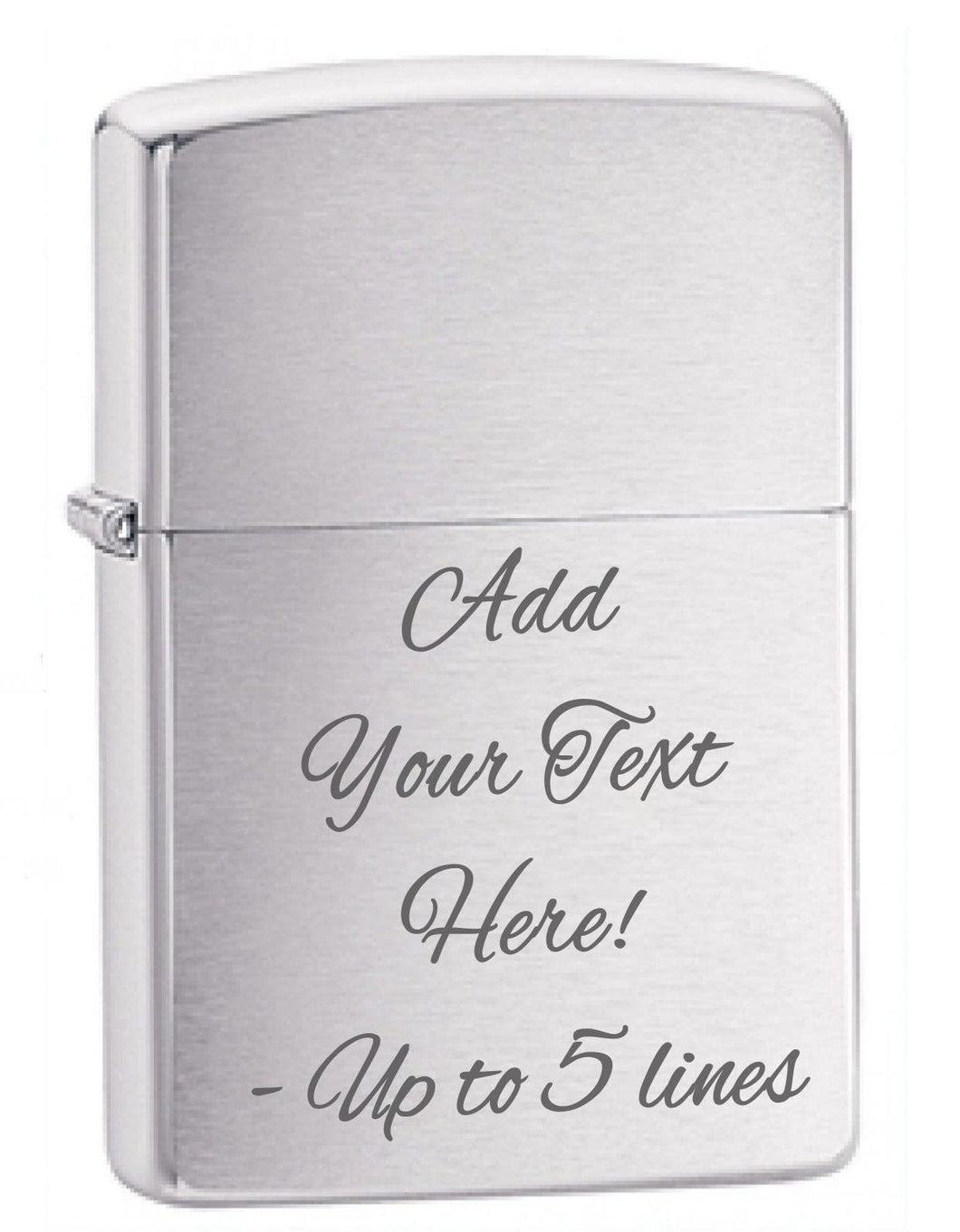 Zippo Lighter - Message Engraved Customized Armor Brushed Chrome #162