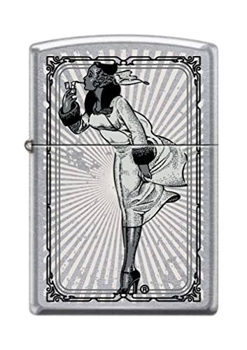 Zippo Lighter- Personalized Engrave Vintage Poster Windy Varga Girl Z5099