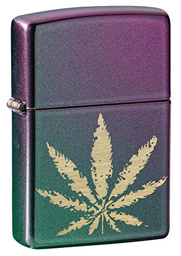Zippo Lighter- Personalized Engrave for Iridescent Leaf #49185
