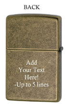 Load image into Gallery viewer, Zippo - Customized Message on United States Navy® Street Brass Pocket 46489
