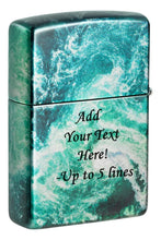 Load image into Gallery viewer, Zippo Lighter - Personalized Customize Message Engrave on Backside Rogue Wave Lighter Fusion 48621
