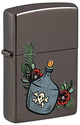 Zippo Lighter- Personalized Blossoms Flower Power Poison Jar and Roses 48409
