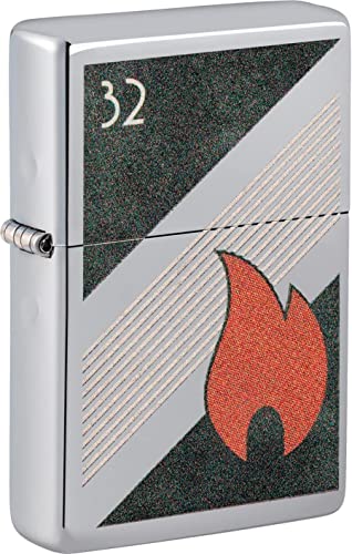 Zippo Lighter- Personalized Engrave forZippo Brand Logo Lighter 32 Flame 48623
