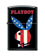 Load image into Gallery viewer, Zippo Lighter- Personalized Engrave for Playboy Bunny Bunny Head USA Flag Z5558

