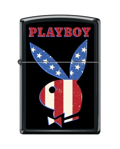 Zippo Lighter- Personalized Engrave for Playboy Bunny Bunny Head USA Flag Z5558
