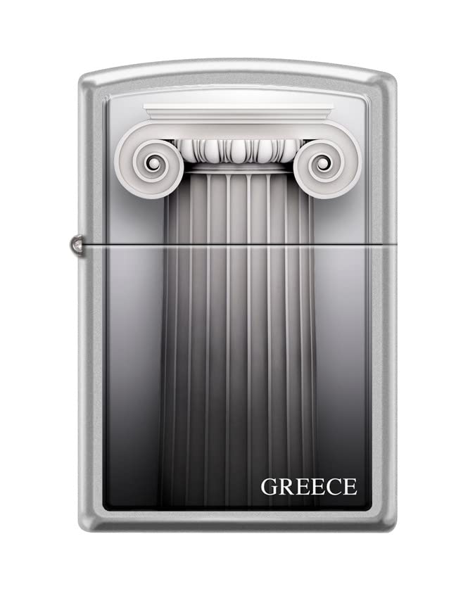Zippo Lighter- Personalized Engrave Country Map Flag Greece Greek Column Z5375