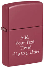 Load image into Gallery viewer, Zippo Lighter - Personalized Message Engraved on Backside Colored Windproof Lighter Brick 49844
