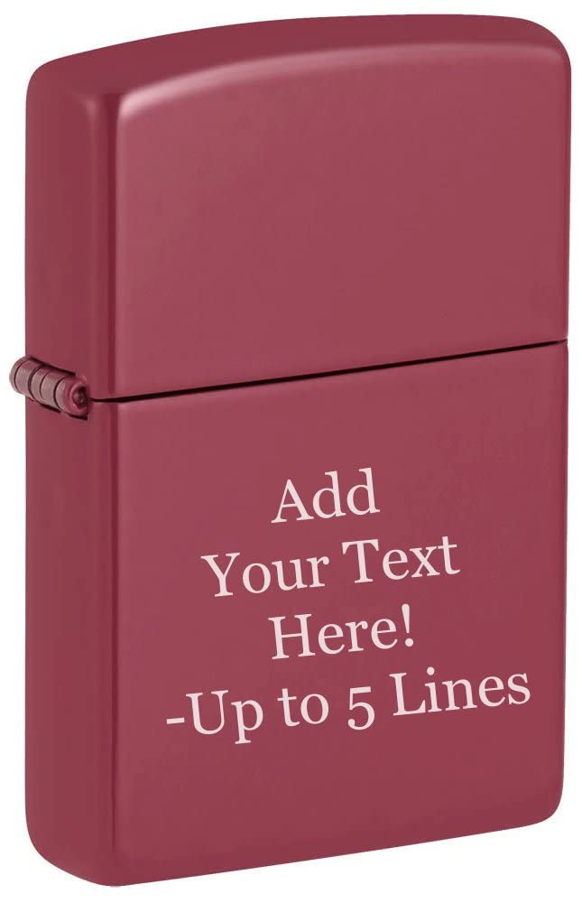 Zippo Lighter - Personalized Message Engraved on Backside Colored Windproof Lighter Brick 49844