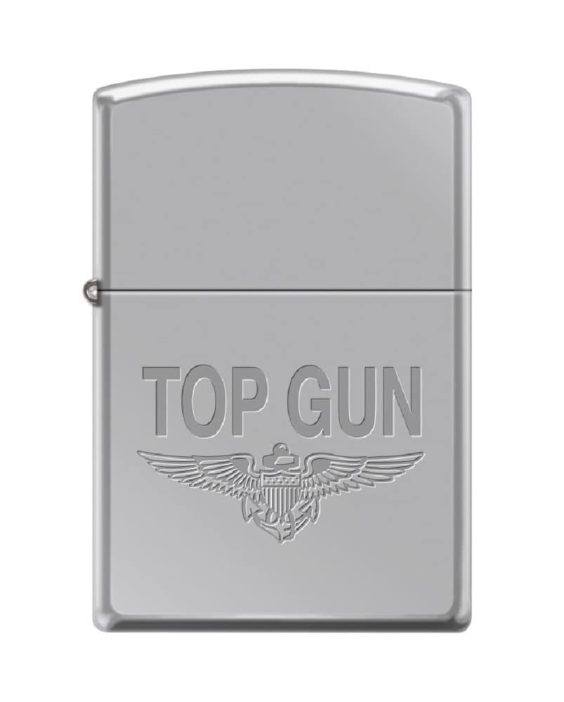 Zippo Lighter - for US Navy Top Gun Pilot Wings Fighters Weapons School #Z5544