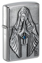Load image into Gallery viewer, Zippo Lighter- Personalized Cross Prayer Anne Stokes Gothic Woman #49756
