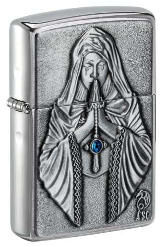 Zippo Lighter- Personalized Engrave Cross Prayer Mary Guadalupe Prayer #Z5088