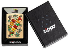 Load image into Gallery viewer, Zippo Lighter - Personalized Custom Message Engraved on Back for Bob Marley Windproof Zippo Lighter (Brass #49835)
