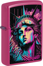 Load image into Gallery viewer, Zippo Lighter - Custom Message Engrave Retro Statue of Liberty Frequency 48916
