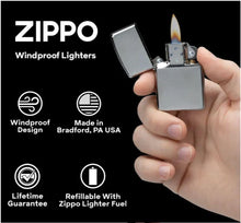 Load image into Gallery viewer, Zippo Lighter- Personalized Message for Black Light Design Moon Light #49810

