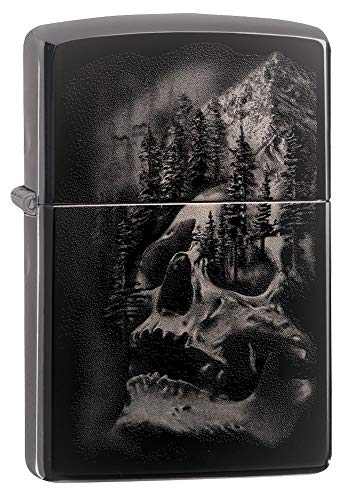 Zippo Lighter- Personalized Engrave for Skull Mountain Design #49141