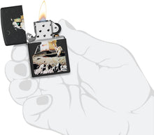Load image into Gallery viewer, Zippo unisex-adult Space Lighters, Norman Rockwell Man on the Moon Black Matte
