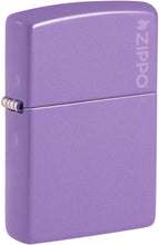 Load image into Gallery viewer, Zippo Lighter - Customize Message on Classic Smoky Lavender Logo Pocket 46681ZL
