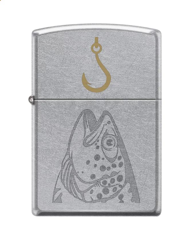 Zippo Lighter- Personalized Engrave Fishhook Design #Z5384