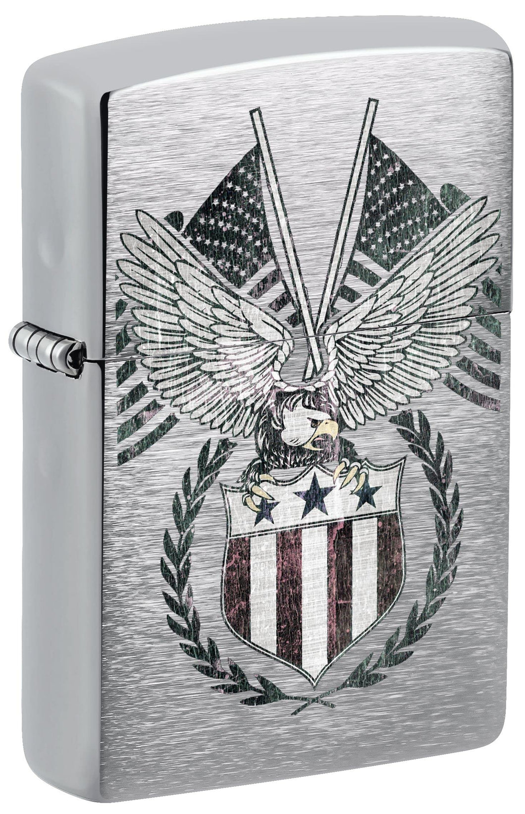 Zippo Lighter- Personalized Engrave Americana Eagle Prey Flag Patriotic #Z5055
