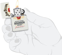 Load image into Gallery viewer, Zippo Jim Beam Label Logo White Matte Pocket Lighter
