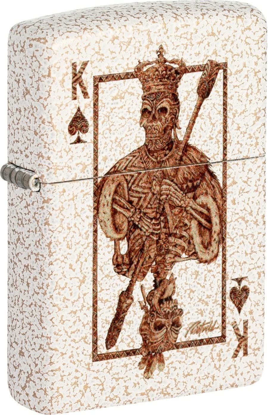 Zippo Lighter - Personalized Message Engraved on Backside for Fire Fighter Windproof Lighter (Skull 48552)
