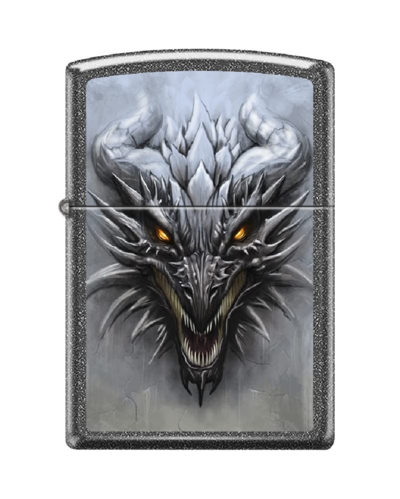 Zippo Lighter - Dragon Fierce Mythical Creatures Black Crackle Lighter #Z5538