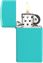 Load image into Gallery viewer, Zippo Lighter- Personalized Engrave on Slim Size Turquoise #49529
