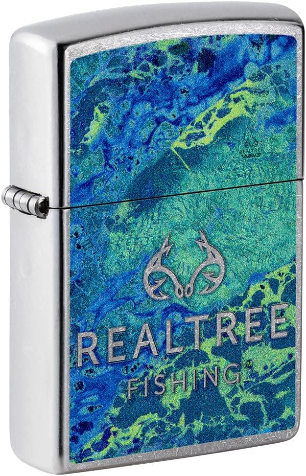 Zippo Realtree Wav3 Design Street Chrome Pocket Lighter